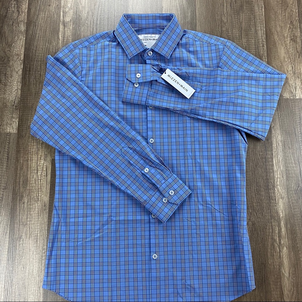 Mizzen+Main Large Trim Fit Plaid Dress Shirt